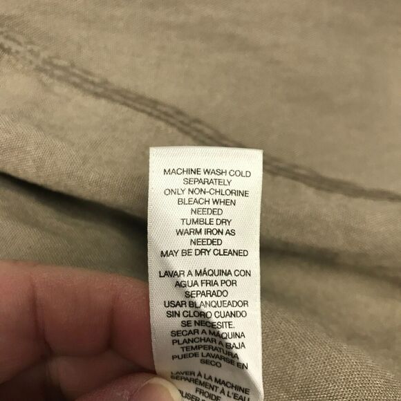 Chicos Jacket Womens Medium Tan Waterfall Open Front Roll Tab Sleeve Lace Panels - Picture 7 of 10